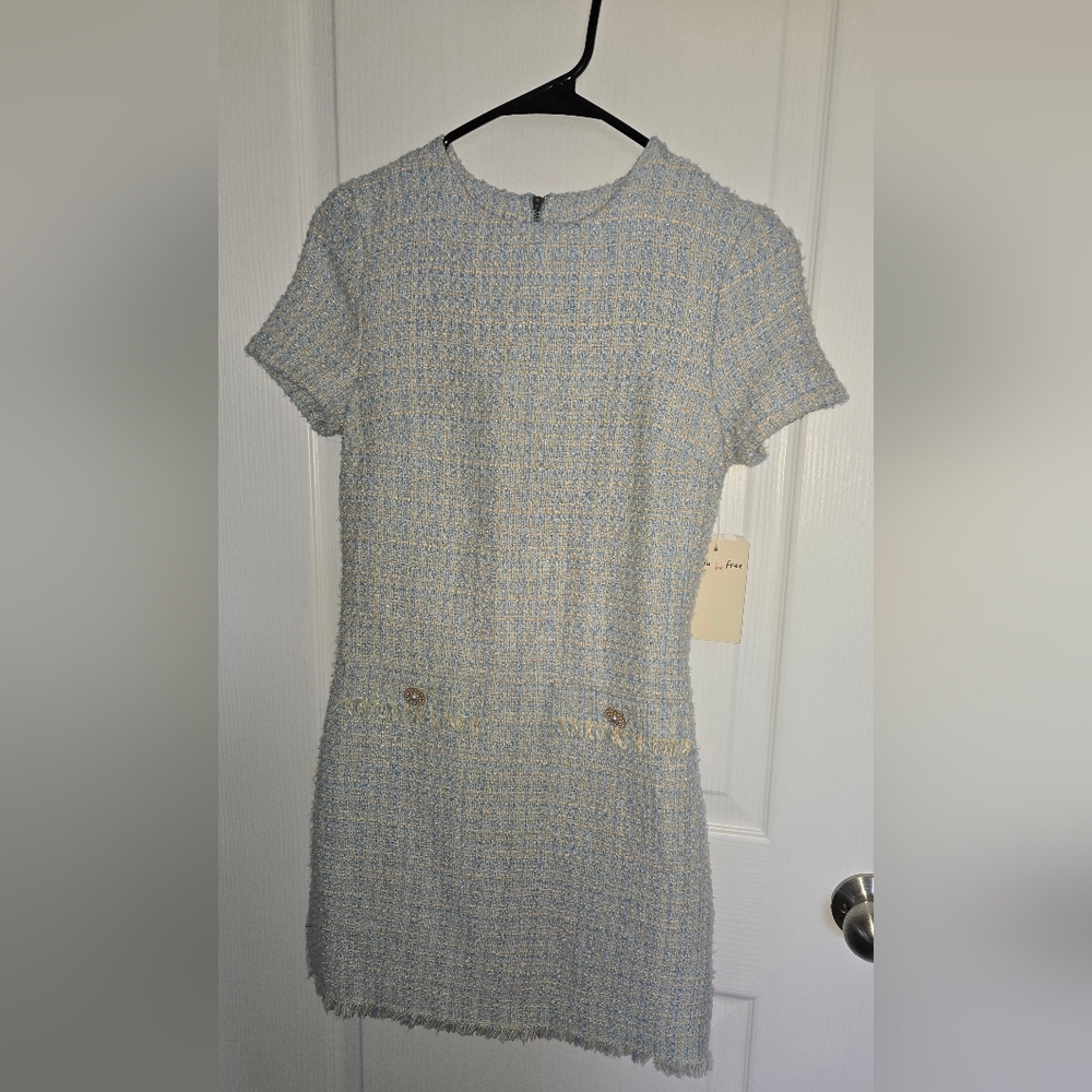 BeBop Blue Tweed Dress